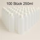 250 ml Kunststoff-Leerflaschen mit Schraubverschluss – 100 Stück im Vorteilspack